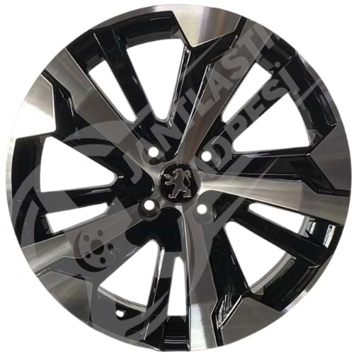 7.0X17 PCD 4X108 BK-5837 Black Machined ET25 65.1