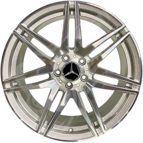 9.0X19 PCD 5X112 EMR-A361 Silver Diamond ET48 66.6