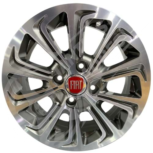 6.0X14 PCD 4X100 EMR-G690 Titan Grau Diamond ET35 67.1