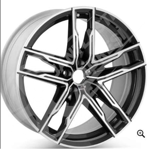 8.5X19 PCD 5X112 R1W HP-3076 Black Machined ET30 66.5