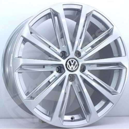 7.5X17 PCD 5X112 EMR S-1001 Silver ET42 57.1