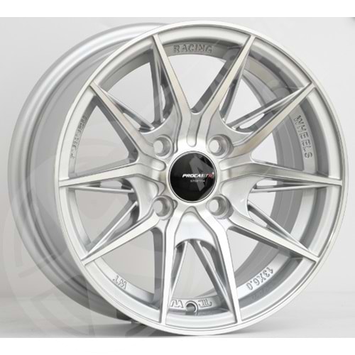6.0X13 PCD 4X100 PRO-35442 Silver Machined ET25 73.1