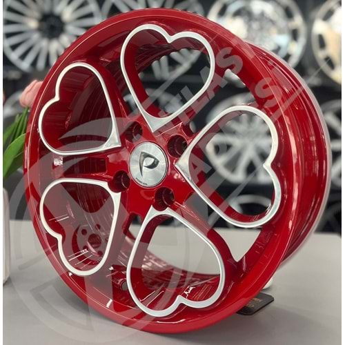6.5X15 PCD 4X100 BK-3S1087 Red Machined ET35 73.1