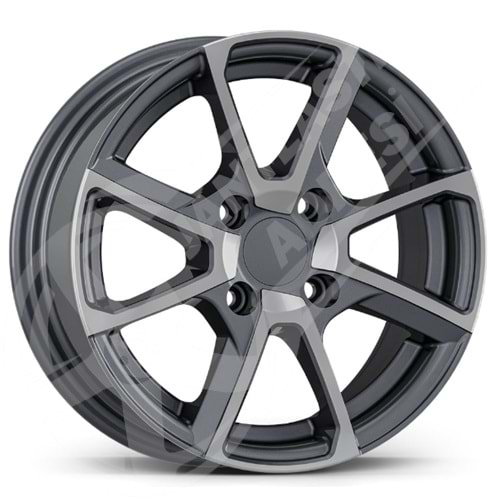 6.0X14 PCD 4X100 FD-14040 Gun Metal Diamond ET35 67.1