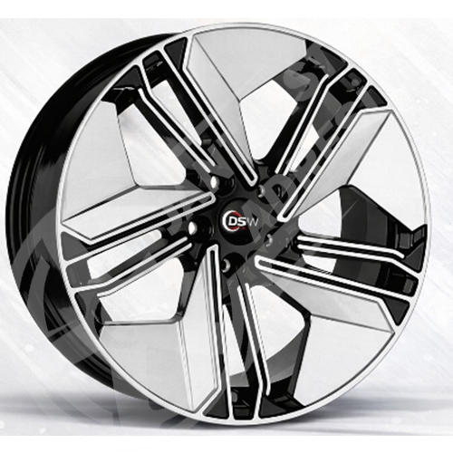 8.0X18 PCD 5X112 Truva-1207 Black Silver Diamond ET40 66.45