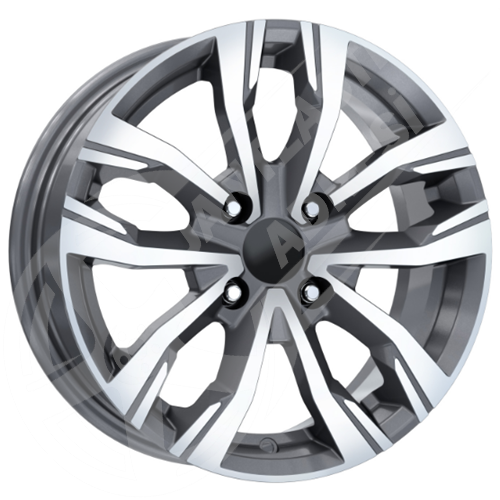 7.0X16 PCD 4X100 EMR DY-746 Gun Metal Diamond ET40 60.1
